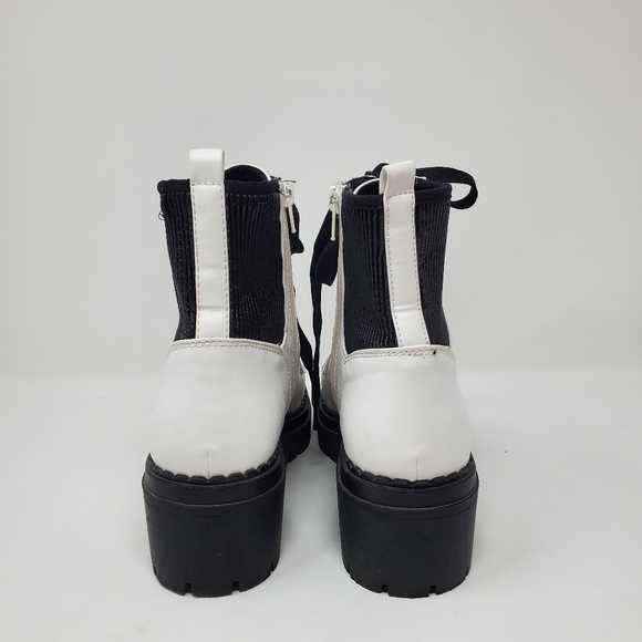 Indigo Road Wilder Combat Boots - Women's - Black and White Size 8 1/2 - Picture 3 of 15